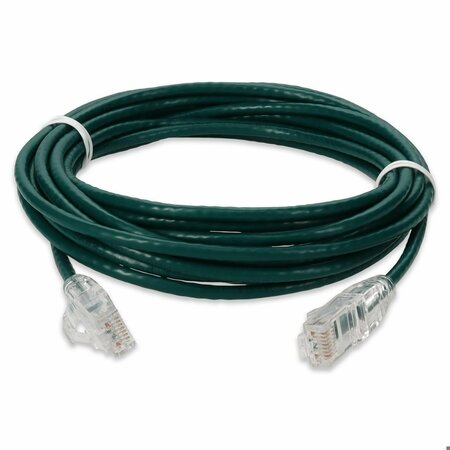 ADD-ON 25FT RJ-45 MALE TO RJ-45 MALE CAT6A STRAIGHT GREEN SLIM UTP COPPER PVC ADD-25FSLCAT6A-GN